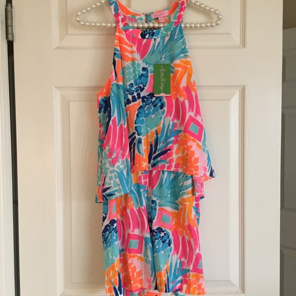 NWT 6 Lilly Pulitzer Edona Shorts Romper Goombay - Picture 5 of 7